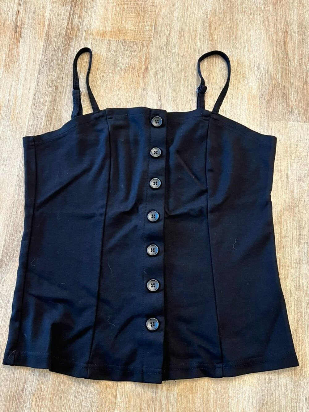 DAZY Black Button-Up Juniors Top L